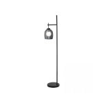 22053 FLOOR LAMP G9 5W MAX BLACK METAL - BLACK MARBLE - SMOKED & OPAL GLASS Zambelis Lights