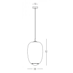 22056 PENDANT LIGHT G9 SMOKE GLASS - GOLD MAT Zambelis Lights