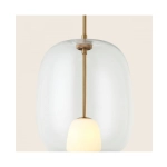 22057 PENDANT LIGHT G9 CLEAR GLASS - GOLD MAT Zambelis Lights