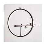 22063 PENDANT LED LIGHT 14W + 7XG9 METAL-GLASS BLACK Zambelis Lights