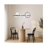 22063 PENDANT LED LIGHT 14W + 7XG9 METAL-GLASS BLACK Zambelis Lights