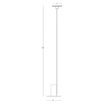 22065 LED FLOOR LIGHT 12W 3000K METAL - ACRYLIC BLACK PORTABLE FLOOR LIGHTS FOR INDOOR SPACES Zambelis Lights