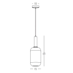 22070 PENDANT LIGHT 1XE27 MAX 40W OPAL - GOLD MATT Zambelis Lights