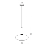 22072 PENDANT LIGHT 1XE27 MAX 40W OPAL- GOLD MATT Zambelis Lights