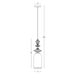 22078 PENDANT LIGHT 1XE27 MAX 40W OPAL WHITE GLASS & CERAMICS Zambelis Lights