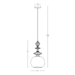 22079 PENDANT LIGHT 1XE27 MAX 40W OPAL WHITE GLASS & CERAMICS Zambelis Lights