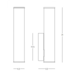 22087 LED WALL LIGHT 7W 3000K ALUMINIUM IP44 Zambelis Lights