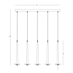 22112 PENDANT LED LIGHT 14W 3000K ALUMINUM -MARBLE BLACK Zambelis Lights
