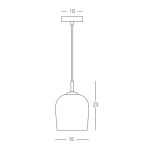 22116 PENDANT LIGHT 1XE14 GLASS CHAMPAGNE Zambelis Lights