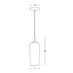 22118 PENDANT LIGHT 1XE14 GLASS CHAMPAGNE Zambelis Lights