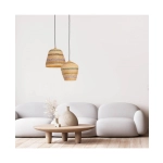 22164 PENDANT LAMP NATURAL BRAIDED WHEAT 1XE27 Zambelis Lights