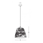 22164 PENDANT LAMP NATURAL BRAIDED WHEAT 1XE27 Zambelis Lights