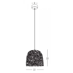 22166 PENDANT LAMP NATURAL BRAIDED WHEAT 1XE27 Zambelis Lights