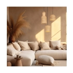 22166 PENDANT LAMP NATURAL BRAIDED WHEAT 1XE27 Zambelis Lights