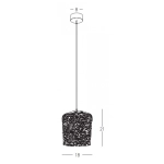 22167 PENDANT LAMP NATURAL BRAIDED WHEAT 1XE27 Zambelis Lights