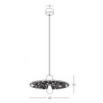 22173 PENDANT LAMP BUSH-BLACK 1XE27 Zambelis Lights