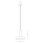 22178 PENDANT LIGHT 1XGU10 SANDY BLACK-GOLD Zambelis Lights