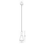 22180 PENDANT LIGHT LED 7W SANDY BLACK-GOLD Zambelis Lights