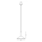 22183 PENDANT LIGHT LED 7W SANDY BLACK Zambelis Lights