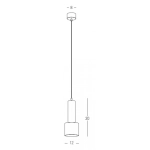 22184 PENDANT LIGHT 1XGU10 SANDY BLACK-GOLD Zambelis Lights