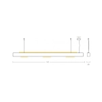 22208 PENDANT LED LIGHT UP-DOWN 54W BROZE-GOLD SHADE Zambelis Lights