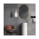 22215 PENDANT LAMP 1XE27 MAX 40W OPAL GLASS-WHITE MARBLE Zambelis Lights