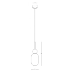 22215 PENDANT LAMP 1XE27 MAX 40W OPAL GLASS-WHITE MARBLE Zambelis Lights