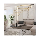 22239 LED PENDANT LIGHT 43W 3000K ALUMINIUM & ACRYLIC GOLD Zambelis Lights