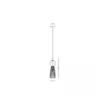 23008 PENDANT LIGHT E14 MAX 40W METAL-GLASS ANTIQUE BRASS Zambelis Lights