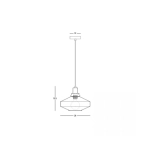 23012 PENDANT LIGHT E27 MAX 40W METAL-GLASS ANODISED DARK GREY Zambelis Lights