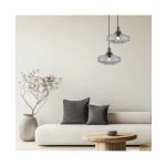 23012 PENDANT LIGHT E27 MAX 40W METAL-GLASS ANODISED DARK GREY Zambelis Lights