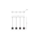 23020 LINE LED LIGHT 29W 3000K METAL-GLASS GOLD Zambelis Lights
