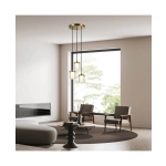 23021 PENDANT LED LIGHT 20W 3000K METAL-GLASS GOLD Zambelis Lights