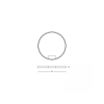 23025 CEILING LIGHT 37W 3000K ALUMINIUM-ACRYLIC BLACK Zambelis Lights