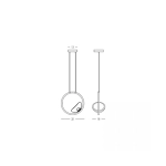 23028 PENDANT LED LIGHT 7W 3000K ALUMINIUM-GLASS GOLD Zambelis Lights
