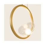 23028 PENDANT LED LIGHT 7W 3000K ALUMINIUM-GLASS GOLD Zambelis Lights