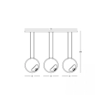 23029 LINE LED LIGHT 21W 3000K ALUMINIUM-GLASS GOLD Zambelis Lights