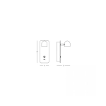 23038 HOTEL SCONCE LED LIGHT 2.5W 3000K METAL - ALUMINIUM BLACK - BRASS Zambelis Lights