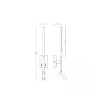 23039 HOTEL SCONCE LED LIGHT 2.5W+5W 3000K METAL - ALUMINIUM - ACRYLIC BLACK Zambelis Lights