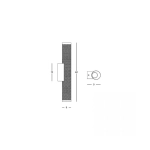 23041 SCONCE LED LIGHT 11W 3000K STAINLESS STEEL - ACRYLIC, BRASS - BLACK MATT Zambelis Lights