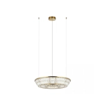 23048 PENDANT LED LIGHT 55W 3000K METAL-CRYSTAL ANTIQUE BRASS Zambelis Lights