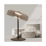 23054 TABLE LED LIGHT 15W METAL-GLASS BLACK FOR INTERIOR SPACES Zambelis Lights