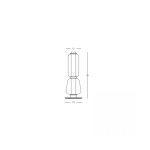 23061 TABLE LED LIGHT 7W 3000K BLACK MATT METALL - SMOKED GLASS Zambelis Lights