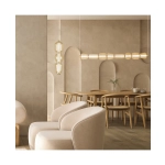 23062 PENDANT LED LIGHT 12W 3000K METAL-GLASS,GOLD-CHAMPAGNE Zambelis Lights