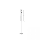 23063 FLOOR LED LIGHT 17W 3000K GOLD MATT METALL - CHAMPAGNE GLASS Zambelis Lights