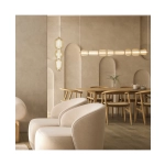 23065 PENDANT LED LIGHT 37W 3000K METAL-GLASS, GOLD-CHAMPAGNE Zambelis Lights