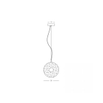 23073 PENDANT LED LIGHT 8W 3000K METAL-GLASS, BLACK-CLEAR GLASS Zambelis Lights