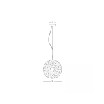 23075 PENDANT LED LIGHT 11W 3000K METAL-GLASS, BLACK-CLEAR GLASS Zambelis Lights