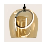 23079 PENDANT LED LIGHT 6W 3000K METAL-SILICON-GLASS,BLACK-CHAMPAGNE Zambelis Lights