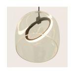 23080 PENDANT LED LIGHT 6W 3000K METAL-SILICON-GLASS,BLACK-CLEAR GLASS Zambelis Lights
